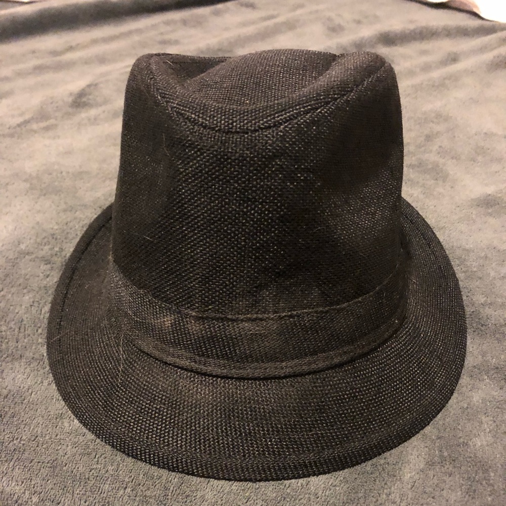 Black fedora hat